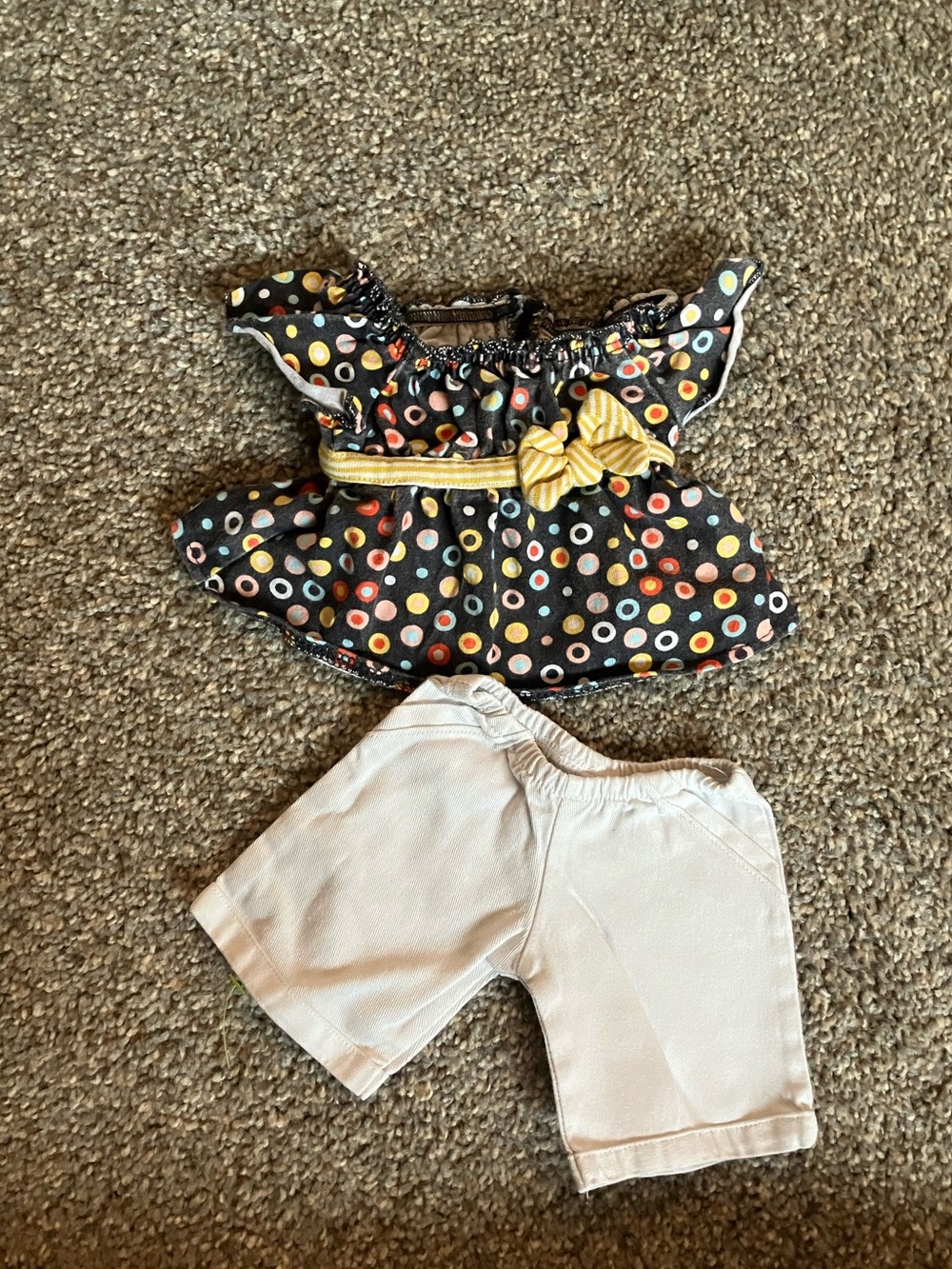 Bitty Twins Bitty Baby Yellow Striped Polka Dot Outfit American Girl